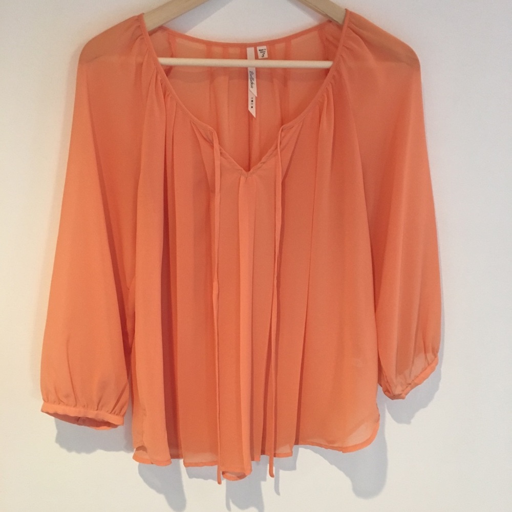 Boho Orange Blouse